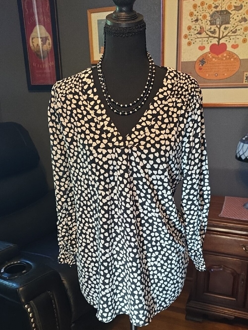 RACHEL Rachel Roy Black and White Blouse